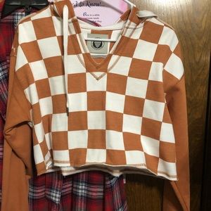 urban outfitters orange crop hoodie